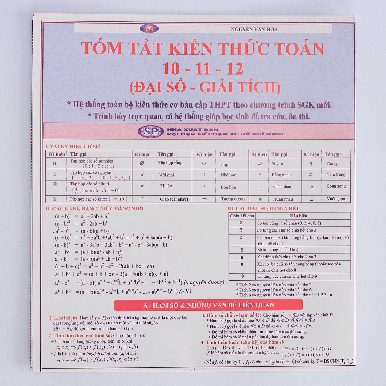 tóm tắt kiến thức toán 10-11-12 - đại số - giải tích - Ảnh 2