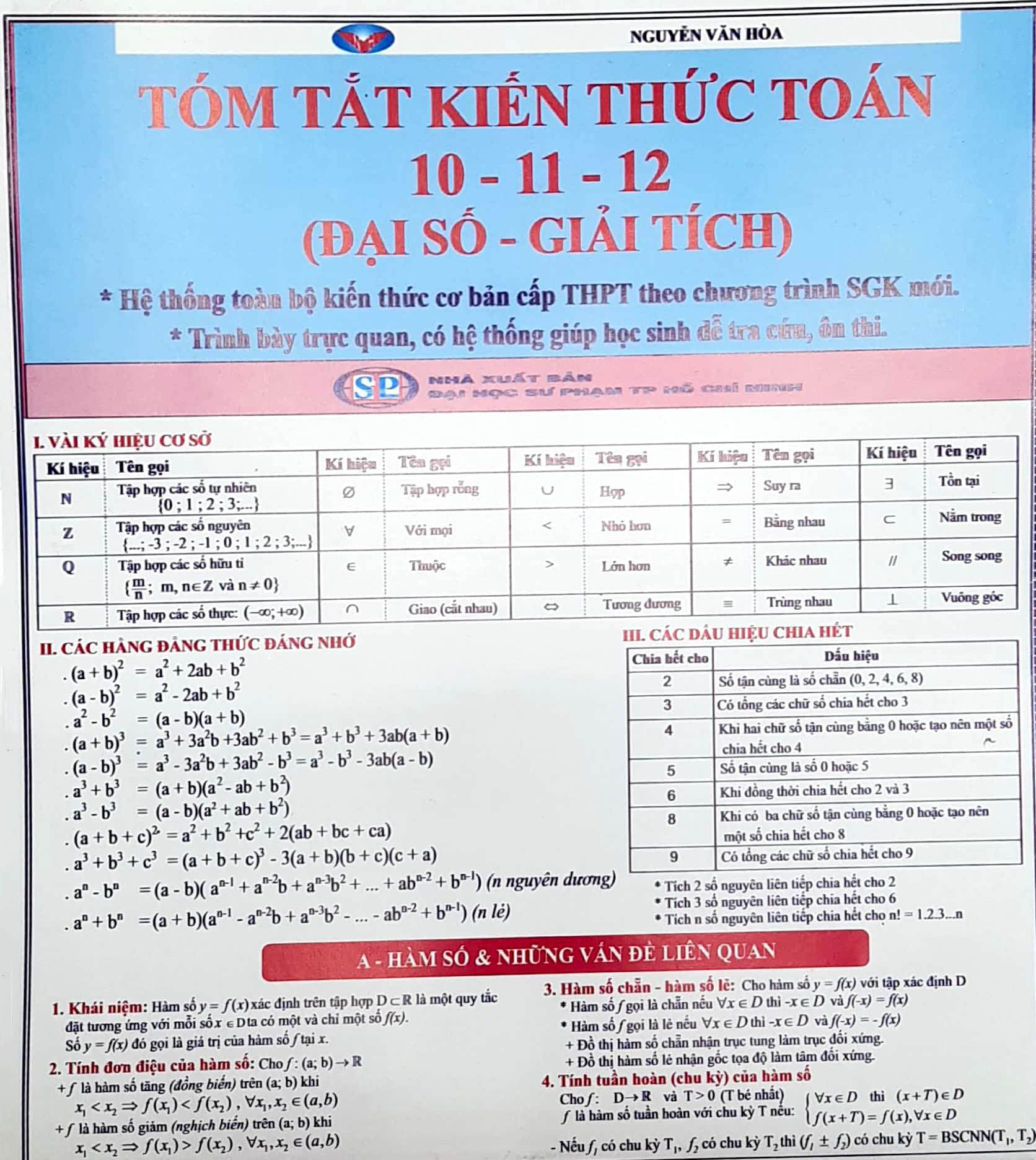 tóm tắt kiến thức toán 10-11-12 - đại số - giải tích - Ảnh 7