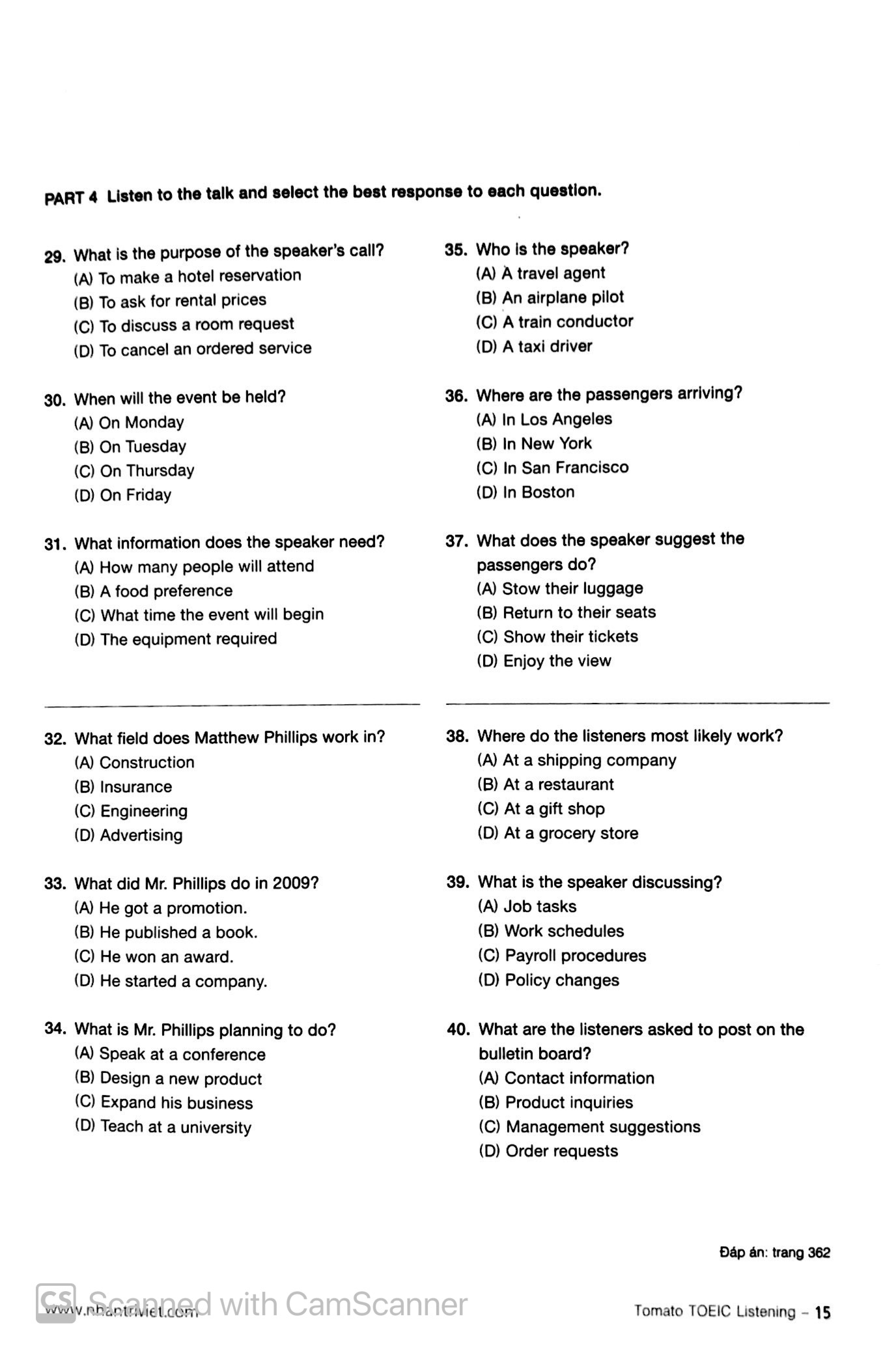 tomato toeic listening (kèm cd) - Ảnh 9