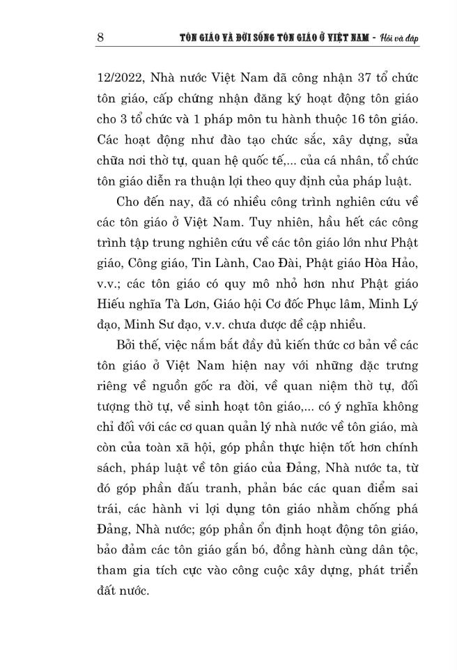 tôn giáo và đời sống tôn giáo ở việt nam - hỏi và đáp - Ảnh 6