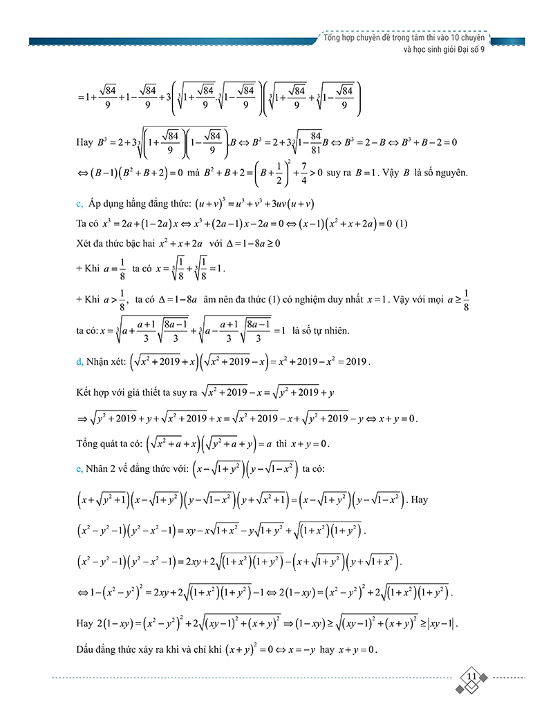 tổng hợp chuyên đề trọng tâm thi vào 10 chuyên và học sinh giỏi - đại số 9 - Ảnh 10