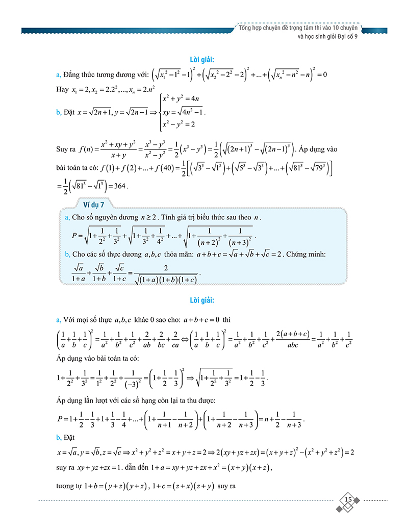 tổng hợp chuyên đề trọng tâm thi vào 10 chuyên và học sinh giỏi - đại số 9 - Ảnh 14