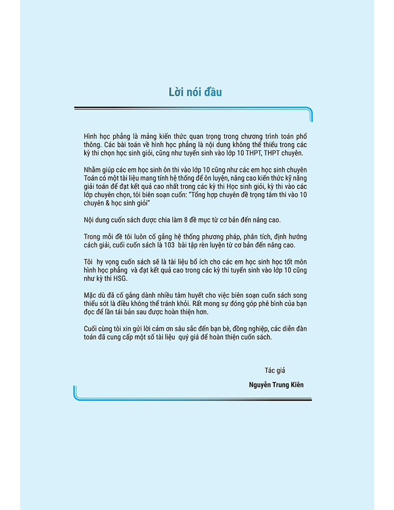 tổng hợp chuyên đề trọng tâm thi vào 10 chuyên và học sinh giỏi - hình học 9 - Ảnh 5