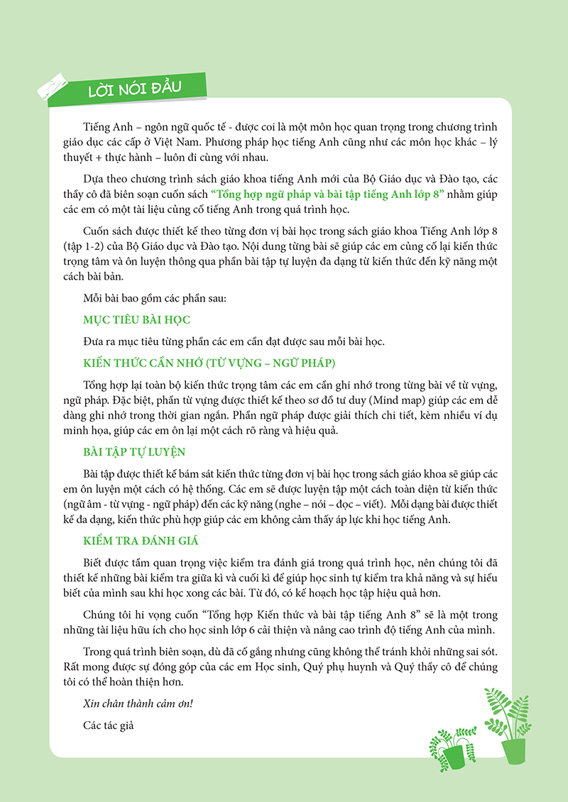 tổng hợp kiến thức và bài tập tiếng anh lớp 8 - Ảnh 4