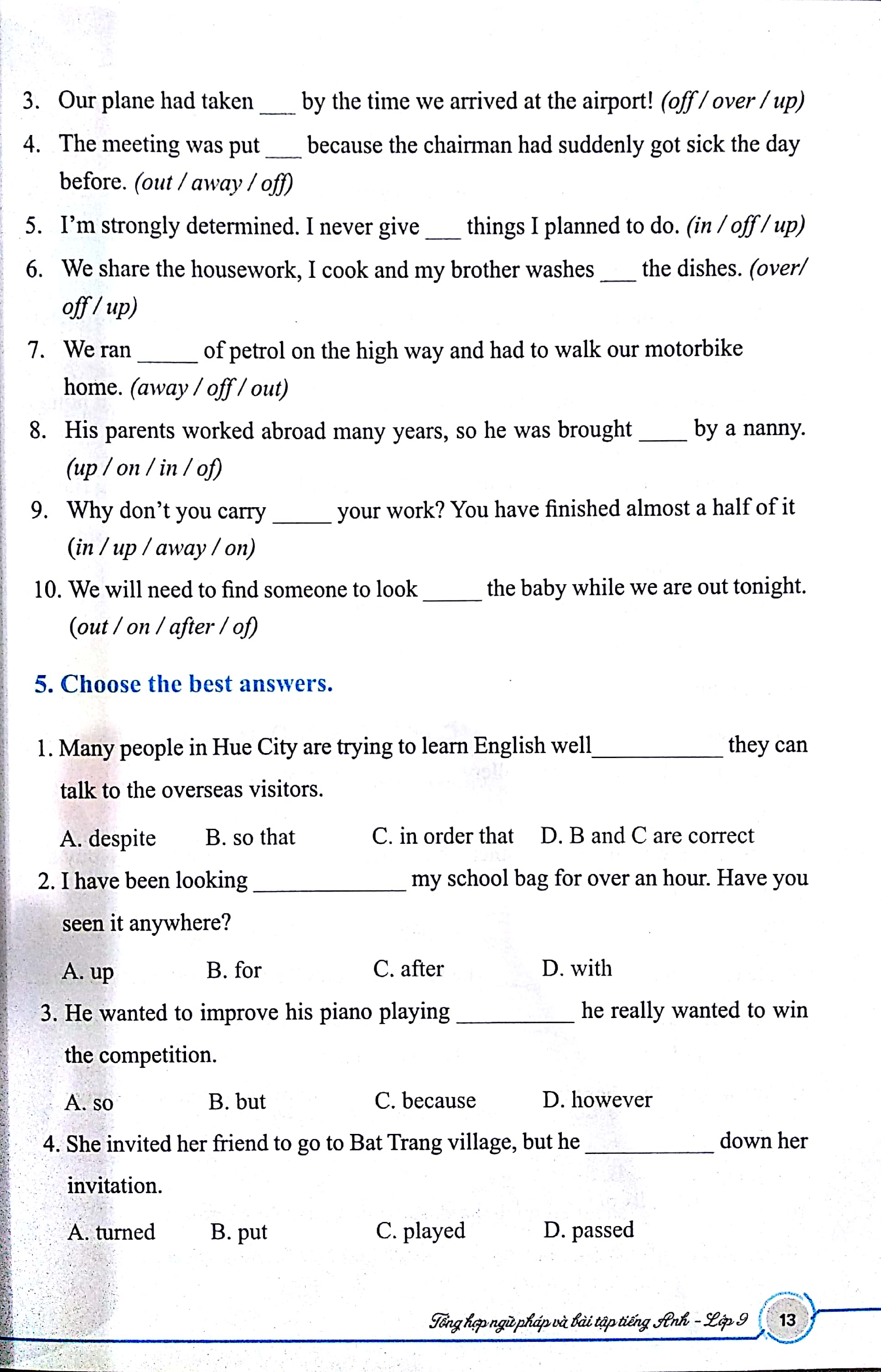 tổng hợp ngữ pháp và bài tập tiếng anh - lớp 9 - Ảnh 9