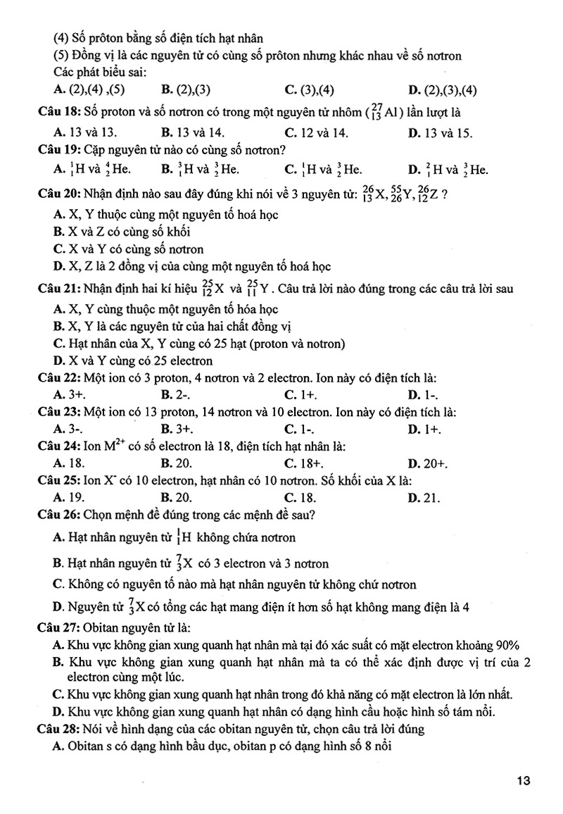 tổng ôn tập hóa đại cương và phi kim - Ảnh 13