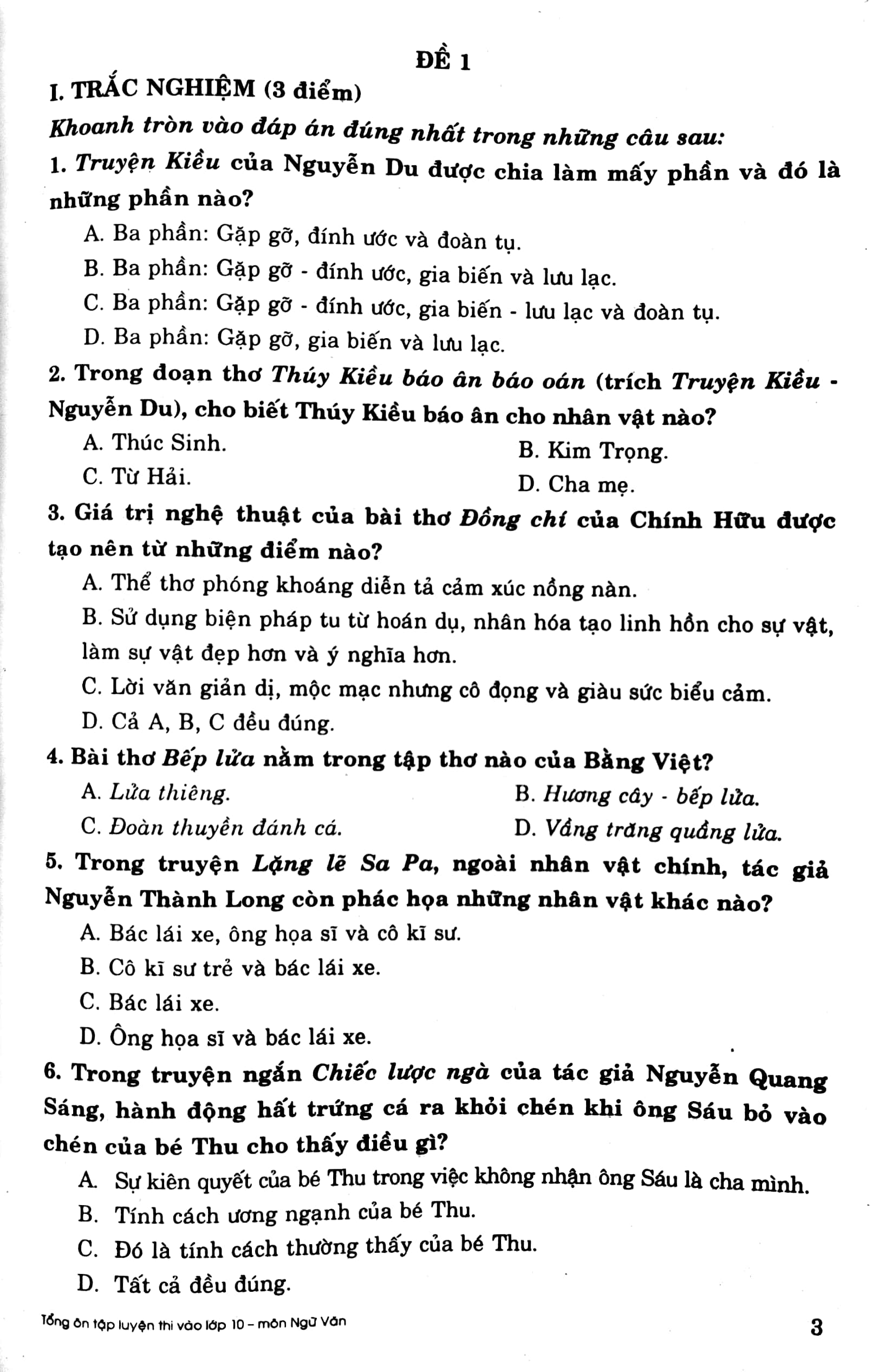 tổng ôn tập luyện thi lớp 9 vào 10 môn ngữ văn (tái bản 2023) - Ảnh 4