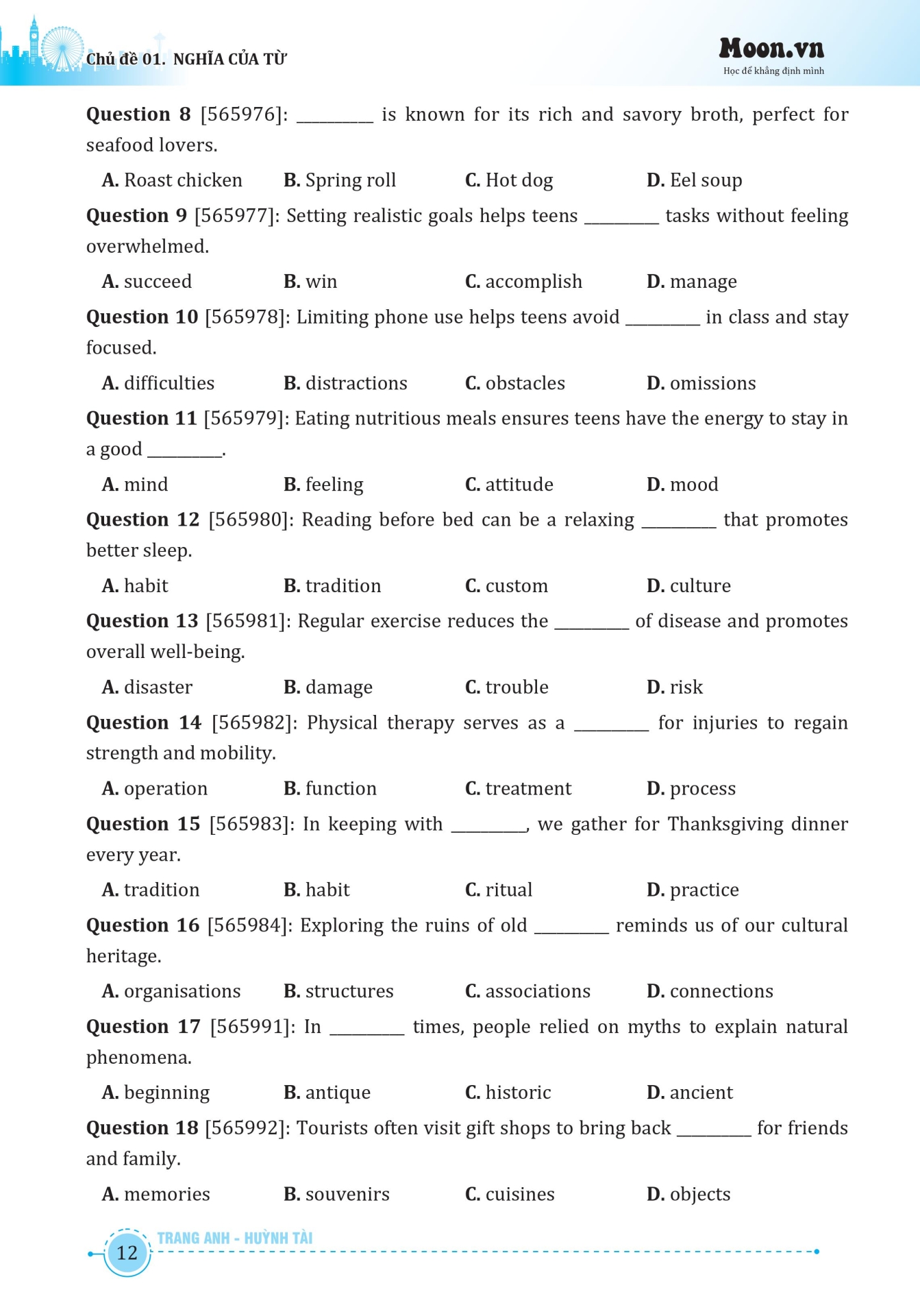 tổng ôn từ vựng tiếng anh - tập 1 - Ảnh 8