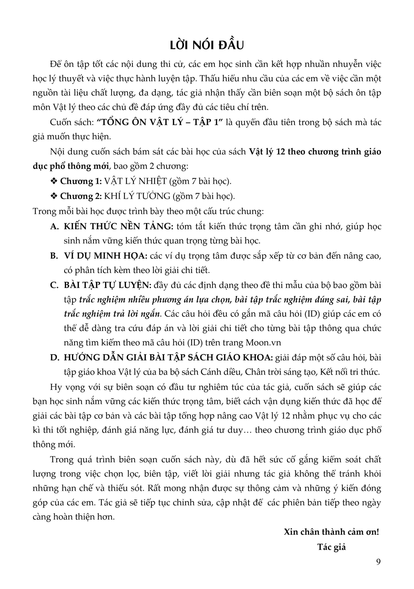 tổng ôn vật lí - tập 1 (theo chương trình sgk mới) - Ảnh 7