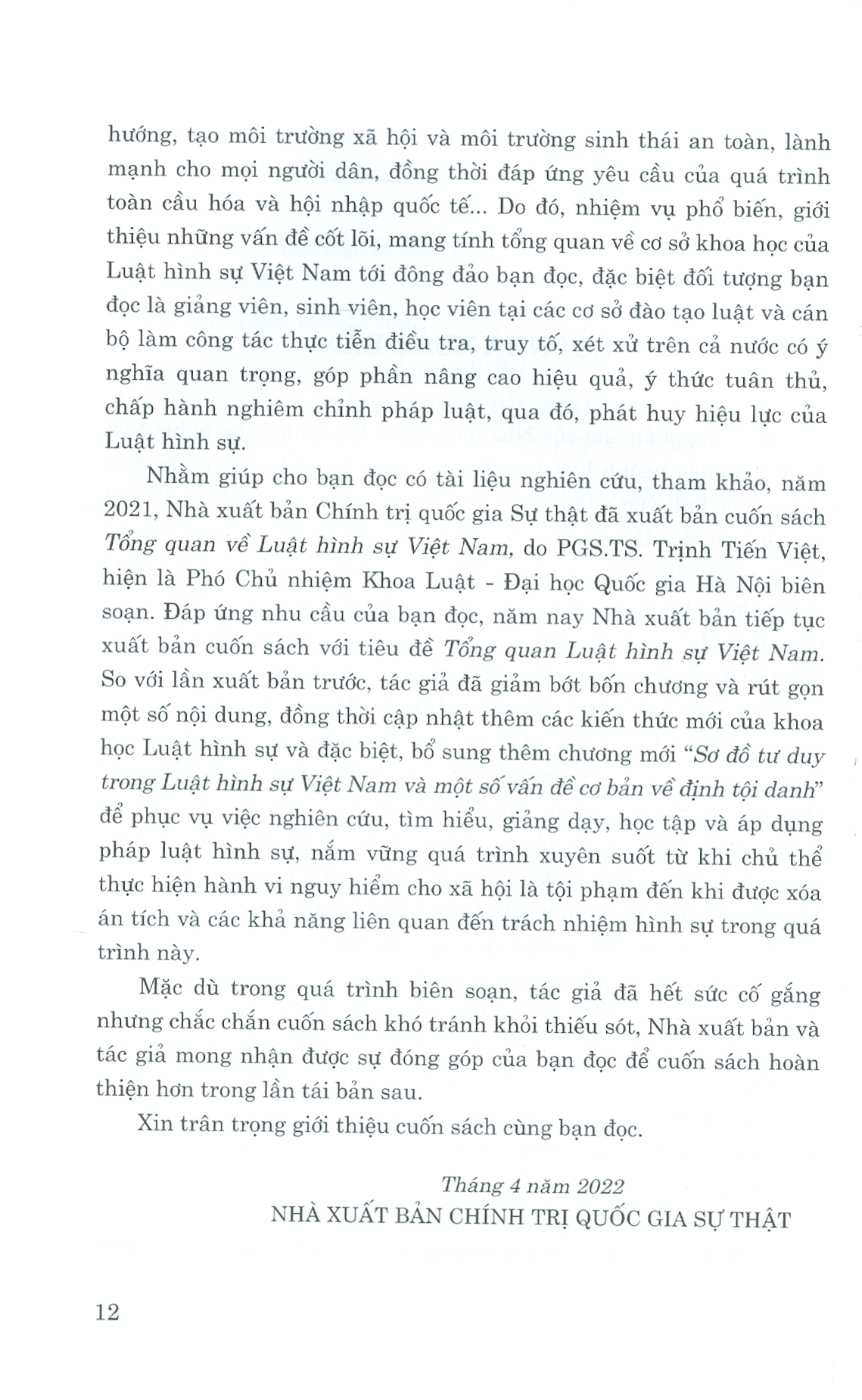 tổng quát luật hình sự việt nam (tái bản có sửa chữa, bổ sung) - Ảnh 11