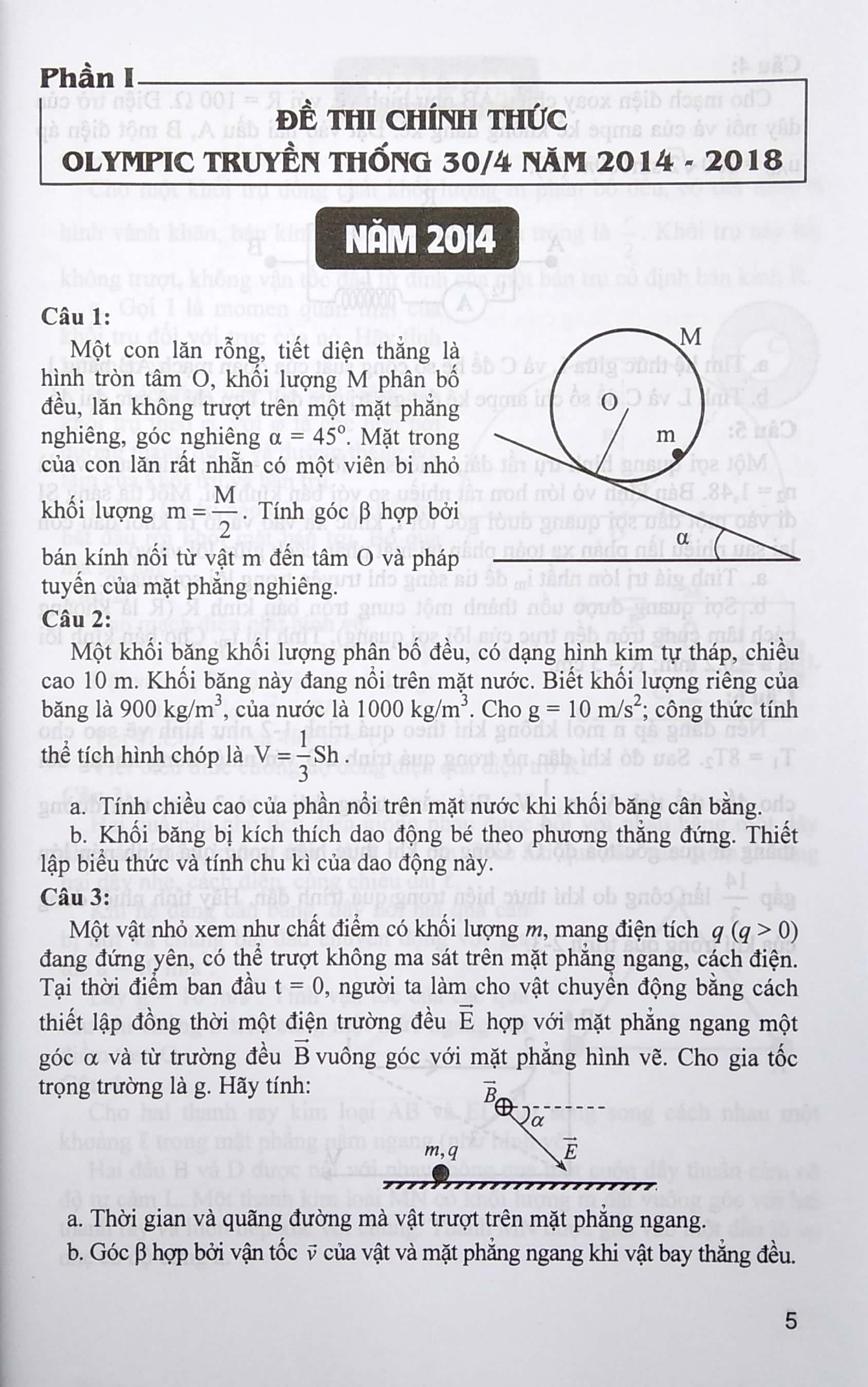 tổng tập đề thi olympic 30/4 vật lí 11 (từ 2014 đến 2018) - Ảnh 5