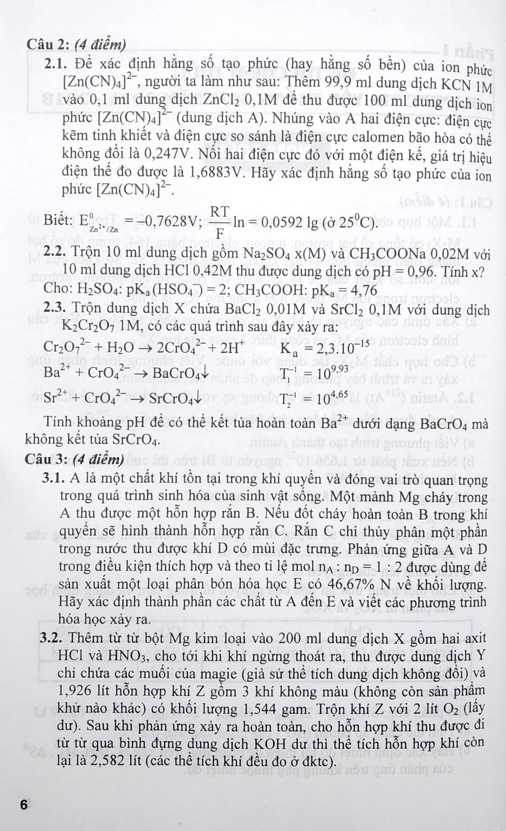 tổng tập đề thi olympic 30 tháng 4 môn hoá học lớp 11 (từ 2014 đến 2018) - Ảnh 6