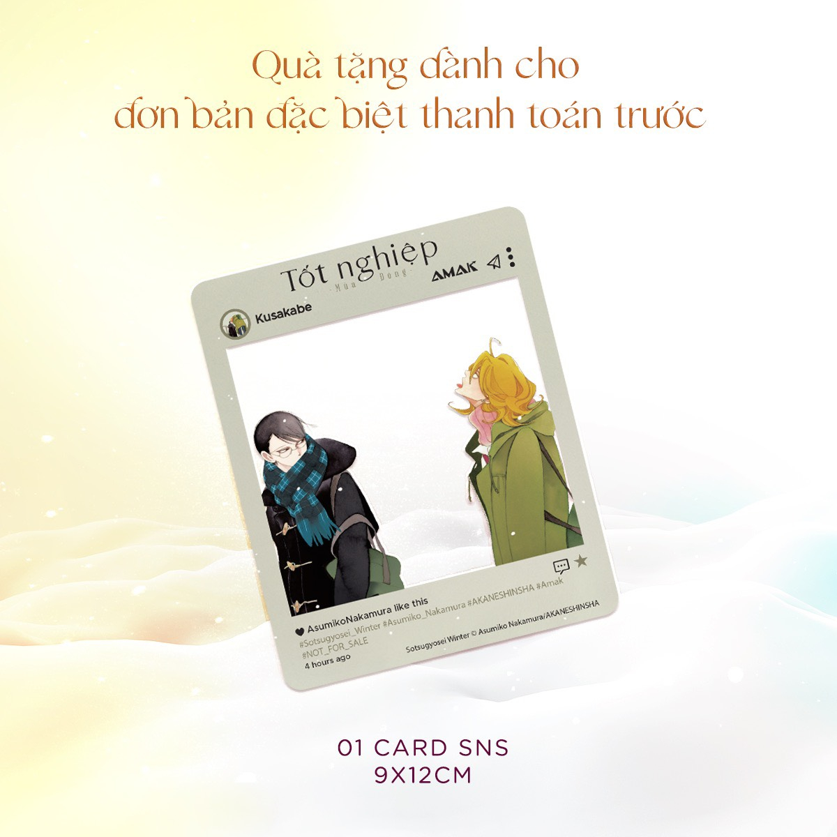 tốt nghiệp - mùa đông - bản đặc biệt - tặng kèm 2 bookmark + 1 postcard hai mặt + bộ 06 card lịch bồi dày + 2 móc khóa acrylic trái tim ghép đôi + 1 poster a3 - Ảnh 4