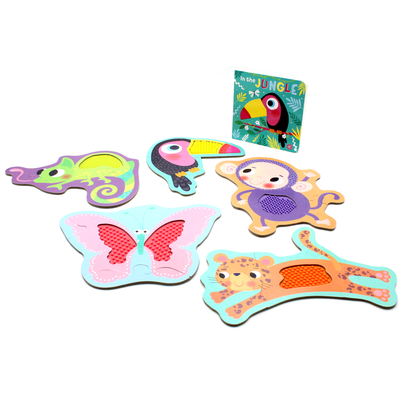 touch and feel jigsaw puzzles boxset - jungle (5 jigsaw puzzles) - Ảnh 11