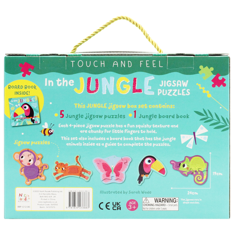 touch and feel jigsaw puzzles boxset - jungle (5 jigsaw puzzles) - Ảnh 8