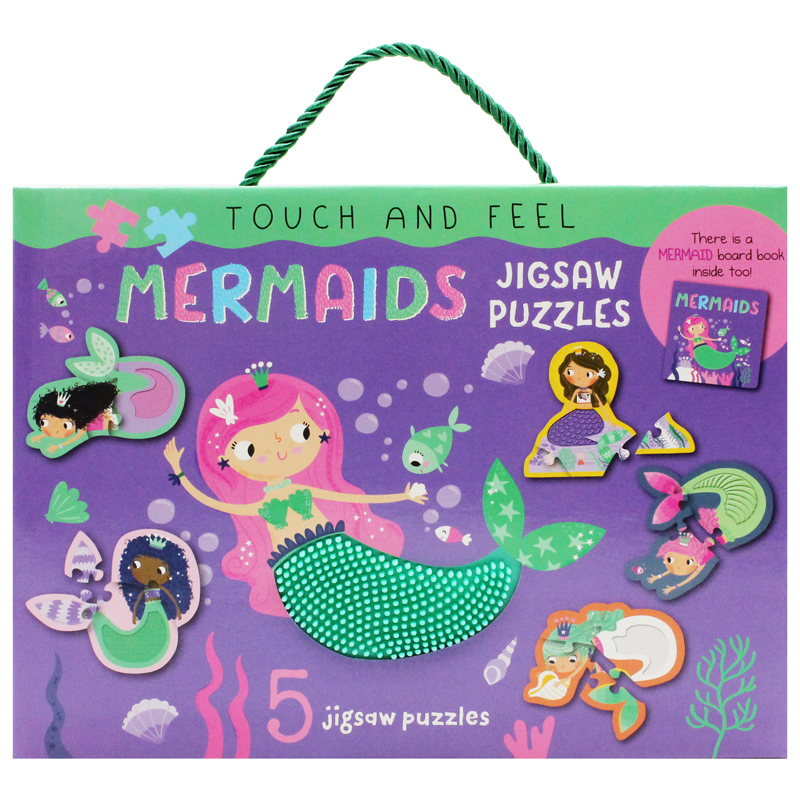 touch and feel jigsaw puzzles boxset - mermaids (5 jigsaw puzzles) - Ảnh 4