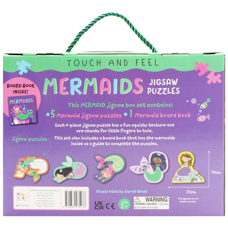 touch and feel jigsaw puzzles boxset - mermaids (5 jigsaw puzzles) - Ảnh 8