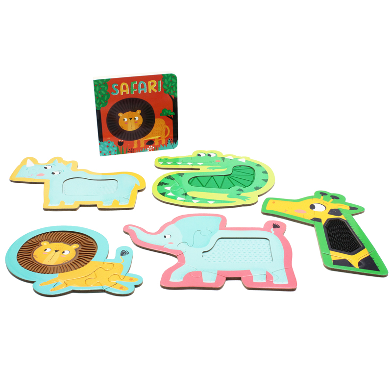 touch and feel jigsaw puzzles boxset - safari (5 jigsaw puzzles) - Ảnh 11