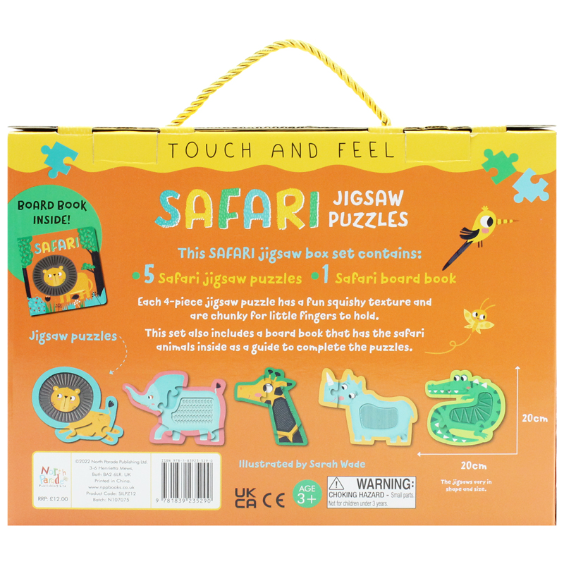 touch and feel jigsaw puzzles boxset - safari (5 jigsaw puzzles) - Ảnh 2