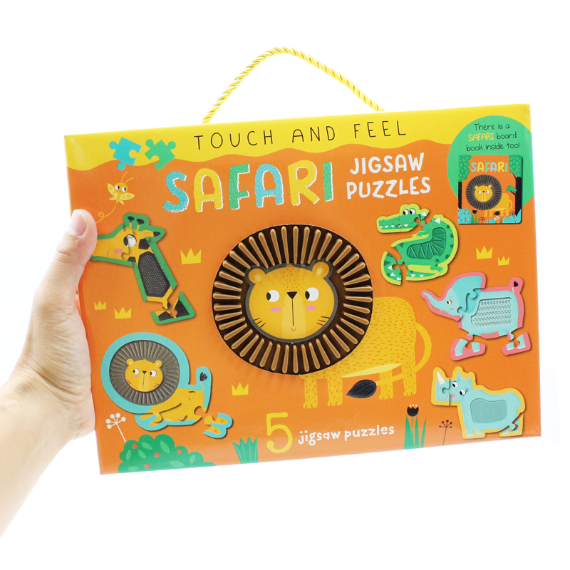 touch and feel jigsaw puzzles boxset - safari (5 jigsaw puzzles) - Ảnh 9