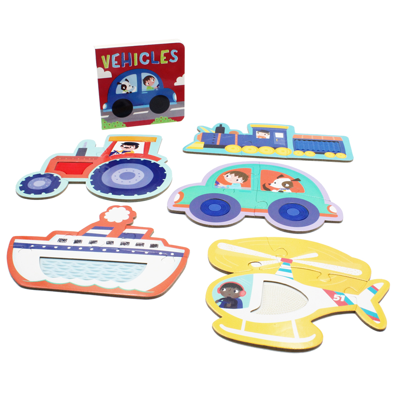 touch and feel jigsaw puzzles boxset - vehicles (5 jigsaw puzzles) - Ảnh 10