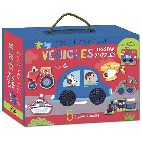 touch and feel jigsaw puzzles boxset - vehicles (5 jigsaw puzzles) - Ảnh 2