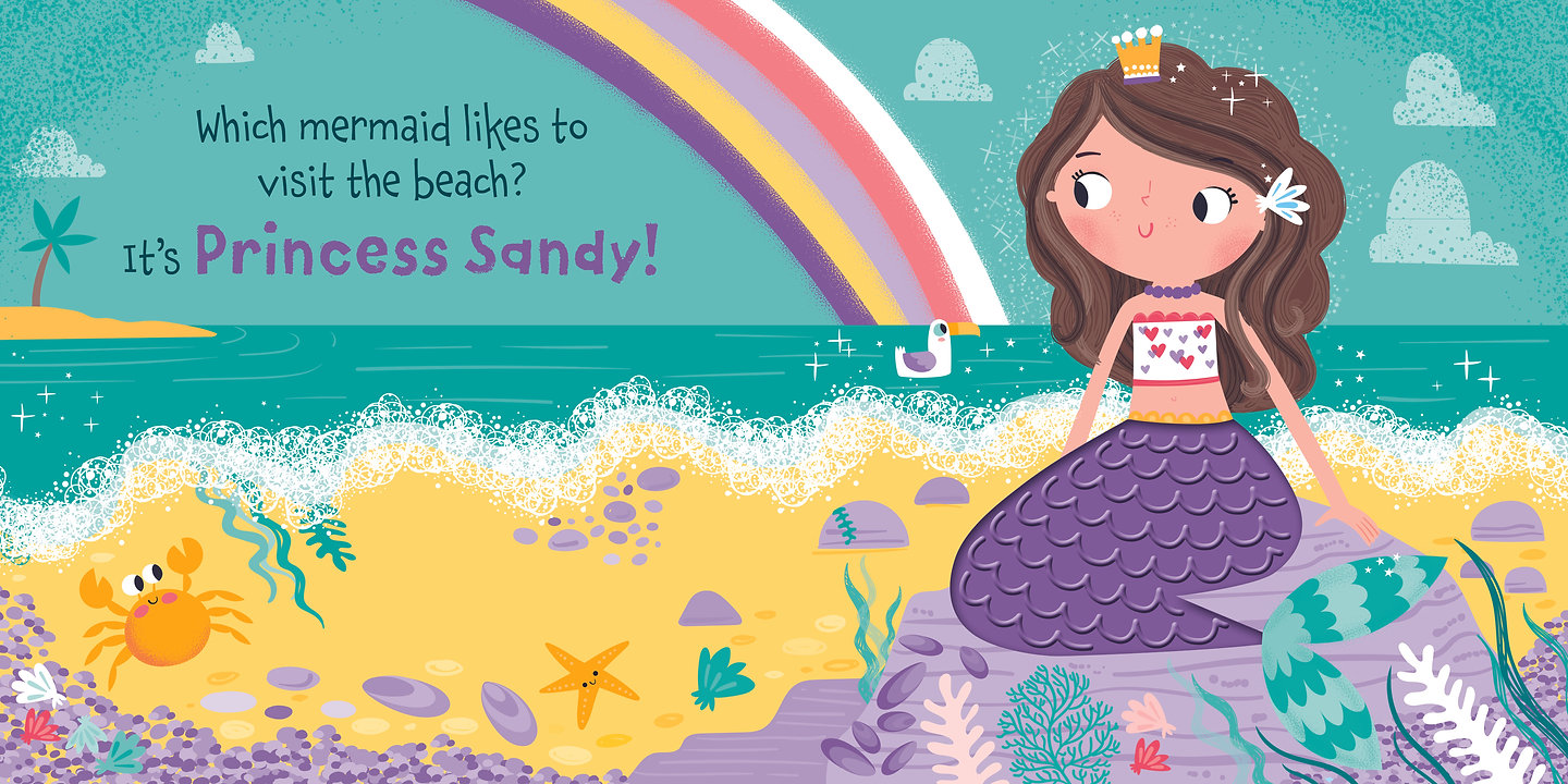 touch and feel silicon board book - mermaids - Ảnh 3