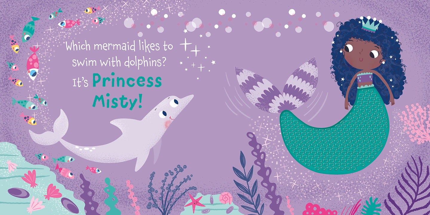 touch and feel silicon board book - mermaids - Ảnh 4