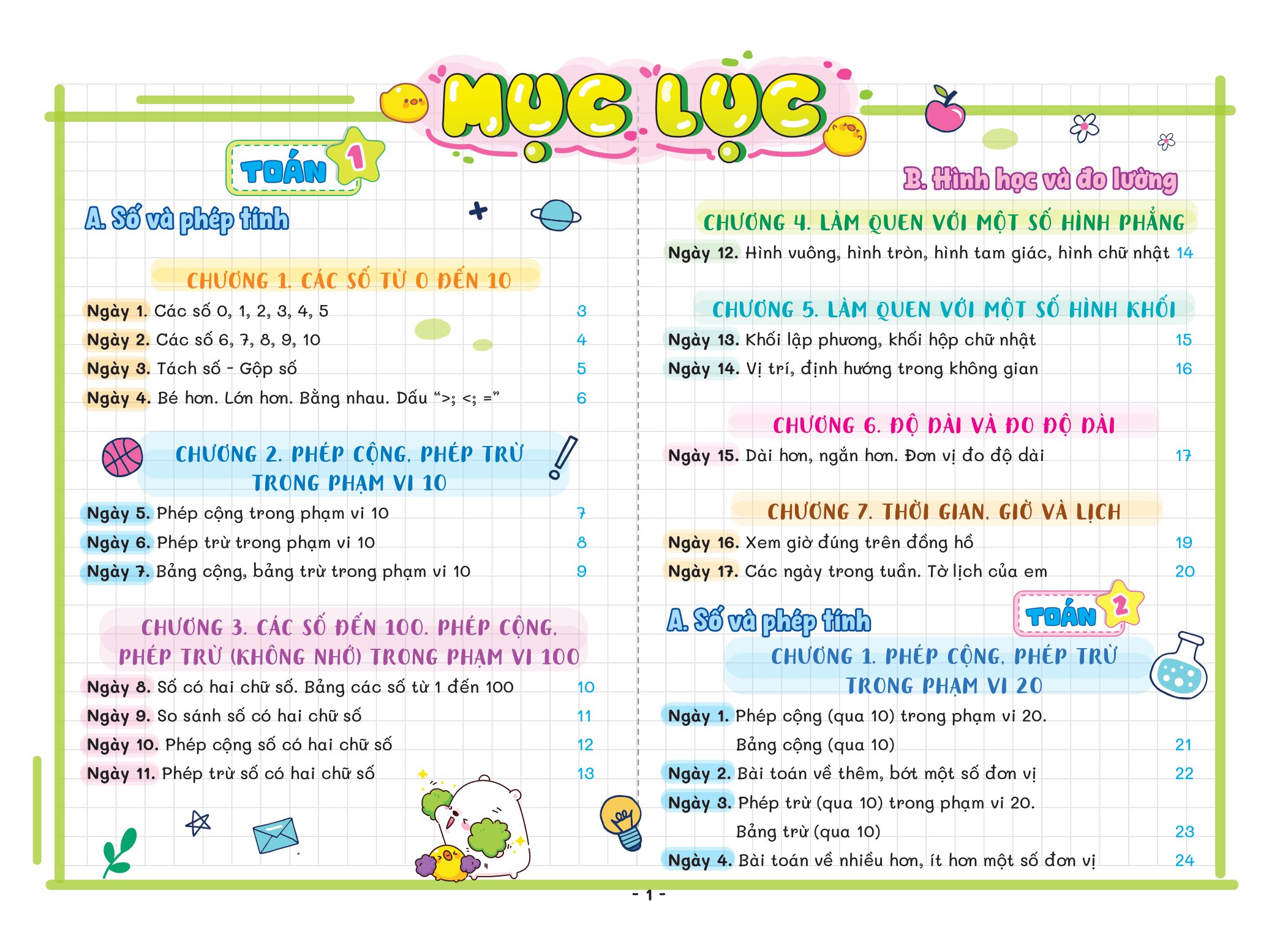 Tra Cứu Nhanh Kiến Thức Hàng Ngày - Sách Lịch Để Bàn Toán 1+2 - Ảnh 2