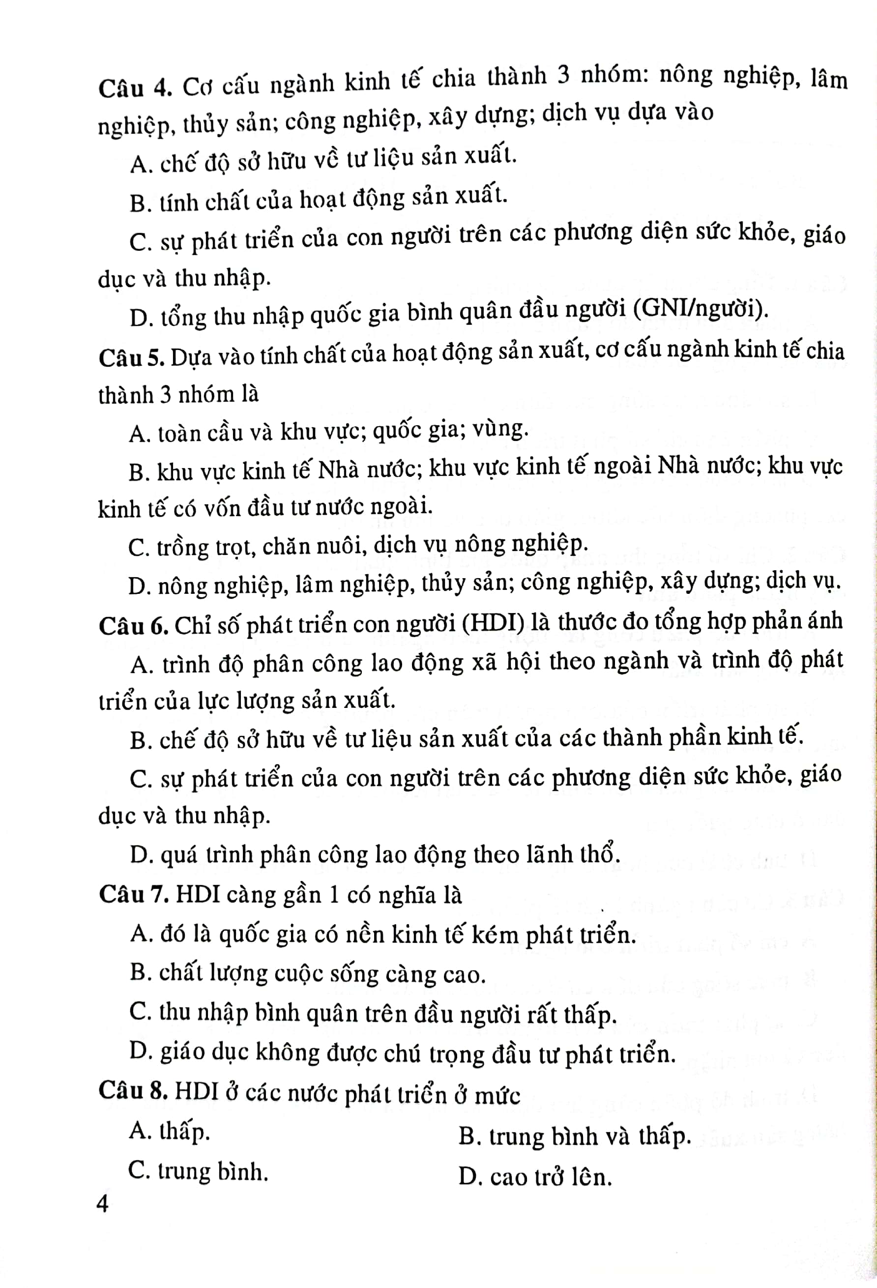 trắc nghiệm địa lí 11 (chân trời) - Ảnh 6