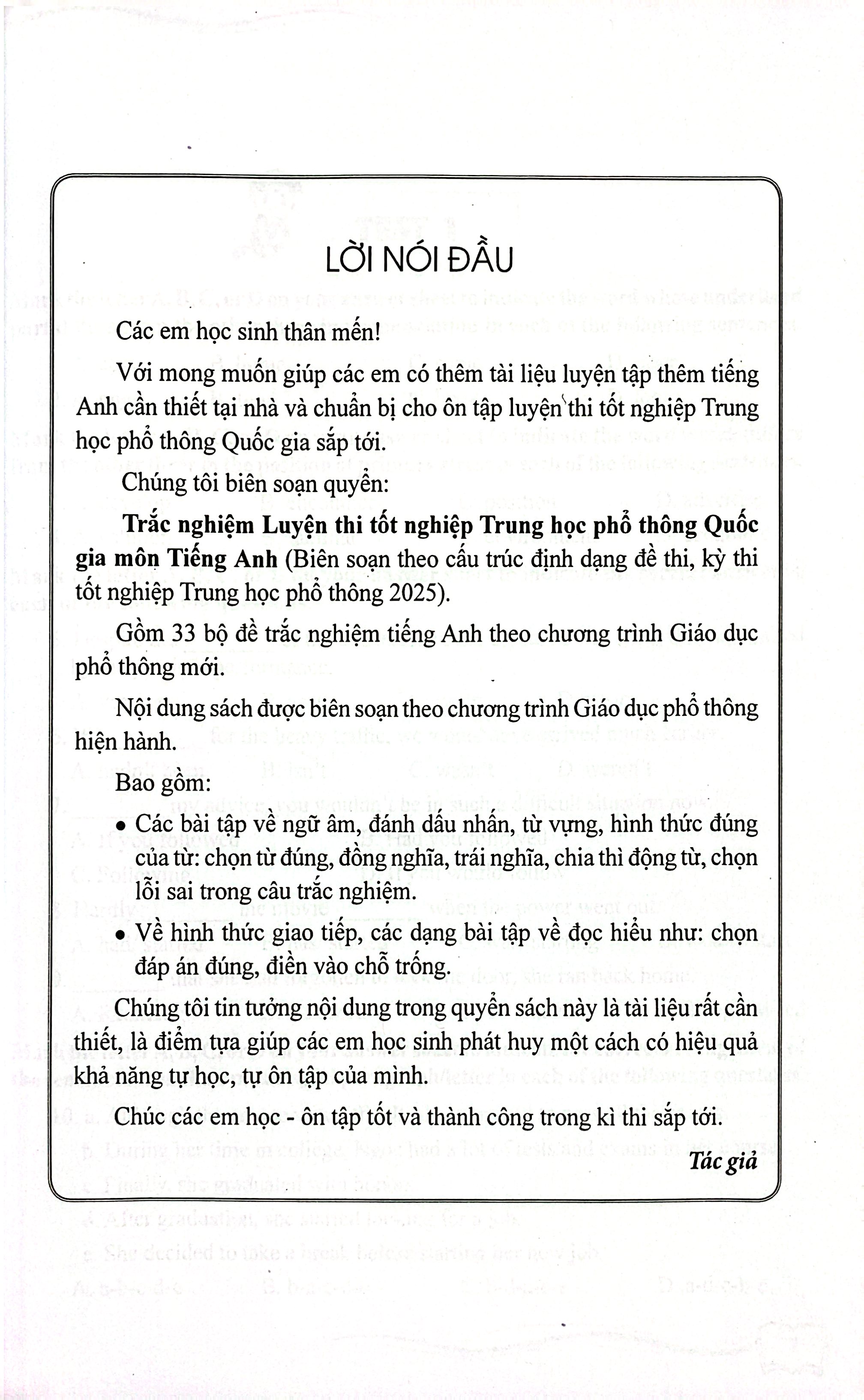 Trắc Nghiệm Luyện Thi Trung Học Phổ Thông Quốc Gia - Môn Tiếng Anh - Ảnh 4