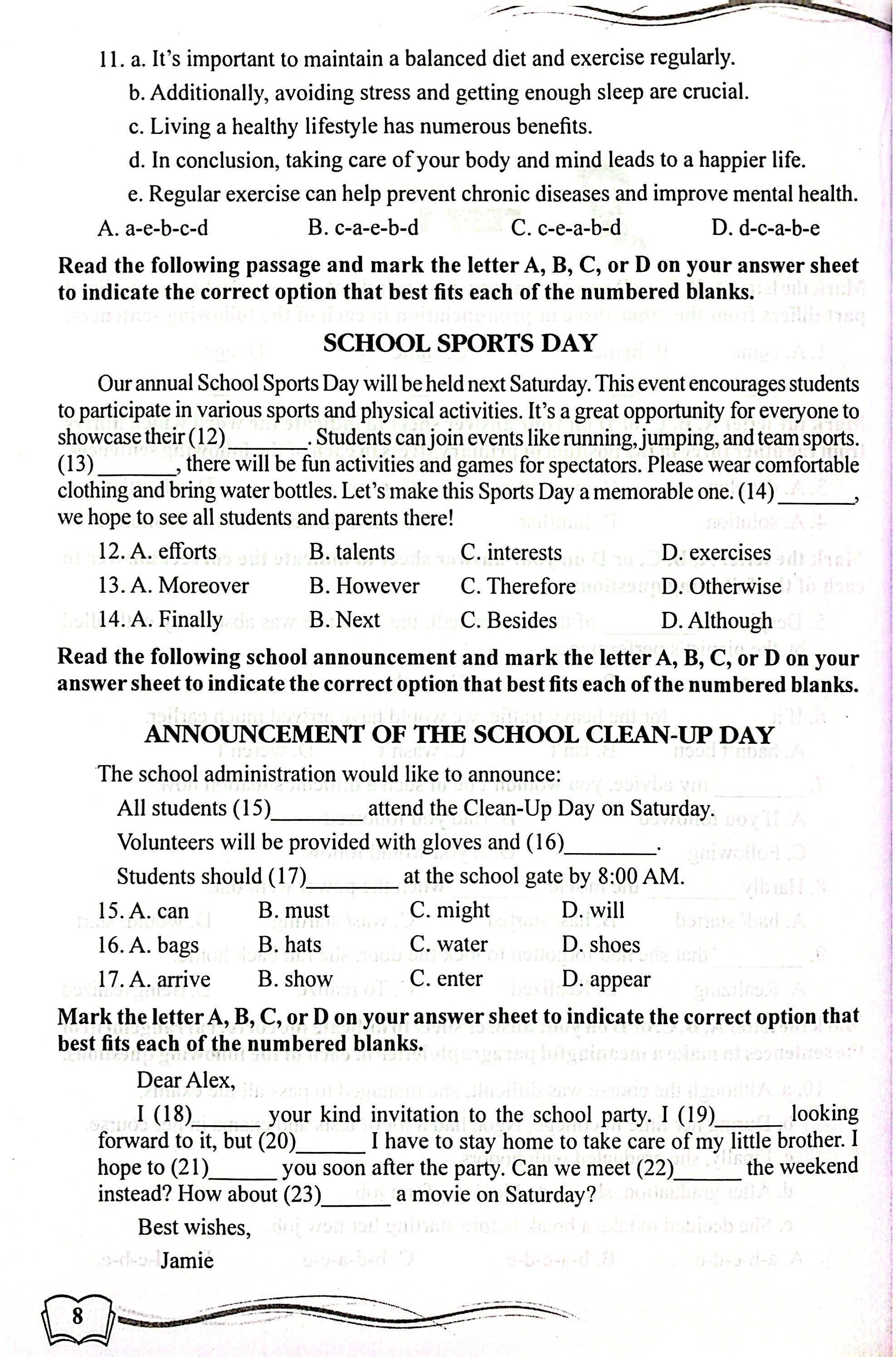 Trắc Nghiệm Luyện Thi Trung Học Phổ Thông Quốc Gia - Môn Tiếng Anh - Ảnh 6