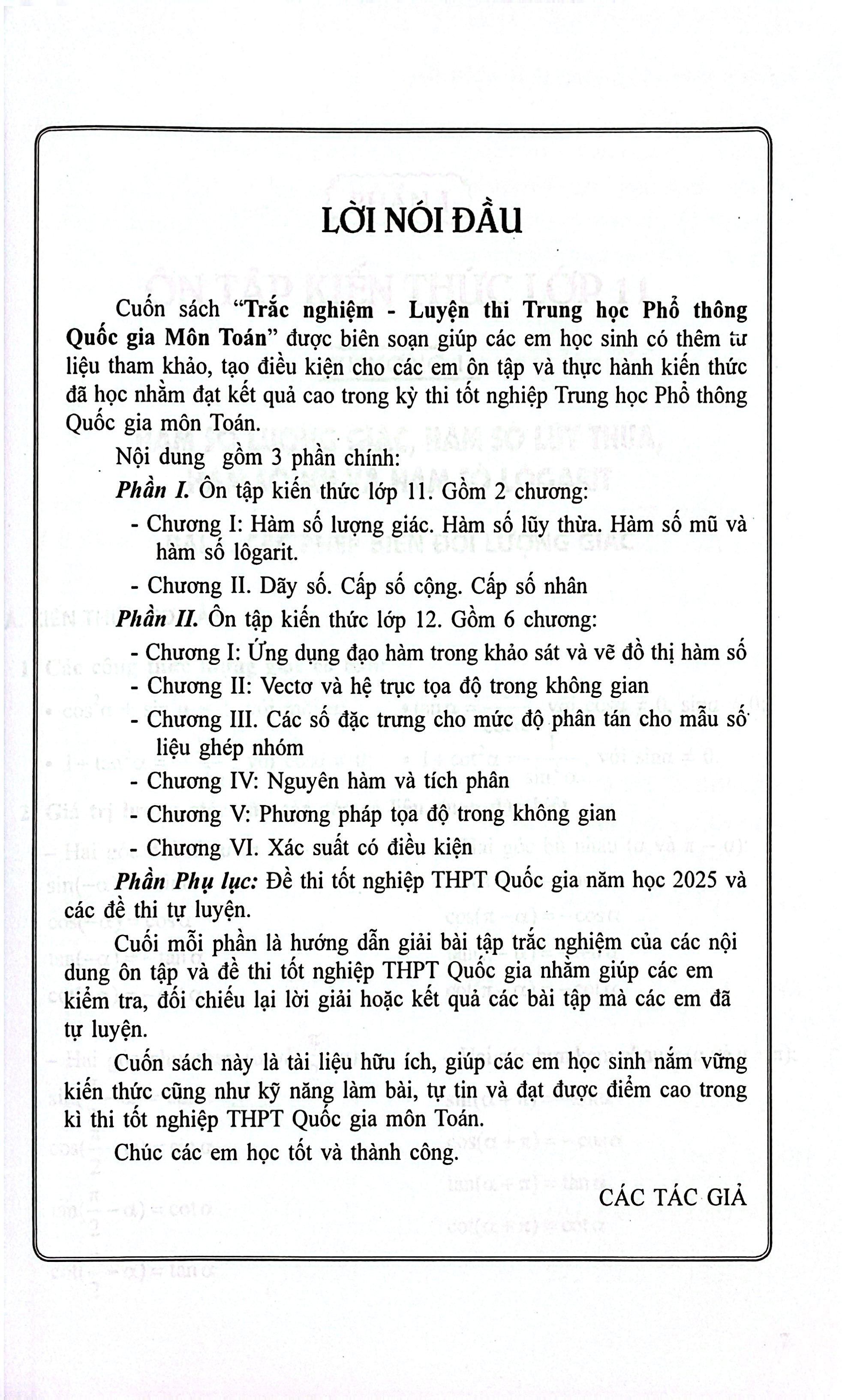 Trắc Nghiệm Luyện Thi Trung Học Phổ Thông Quốc Gia - Môn Toán - Ảnh 4