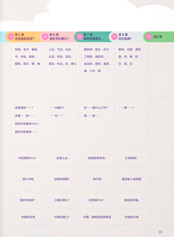 trải nghiệm tiếng trung dành cho học sinh tiểu học - tập 2 - sách bài học - Ảnh 6