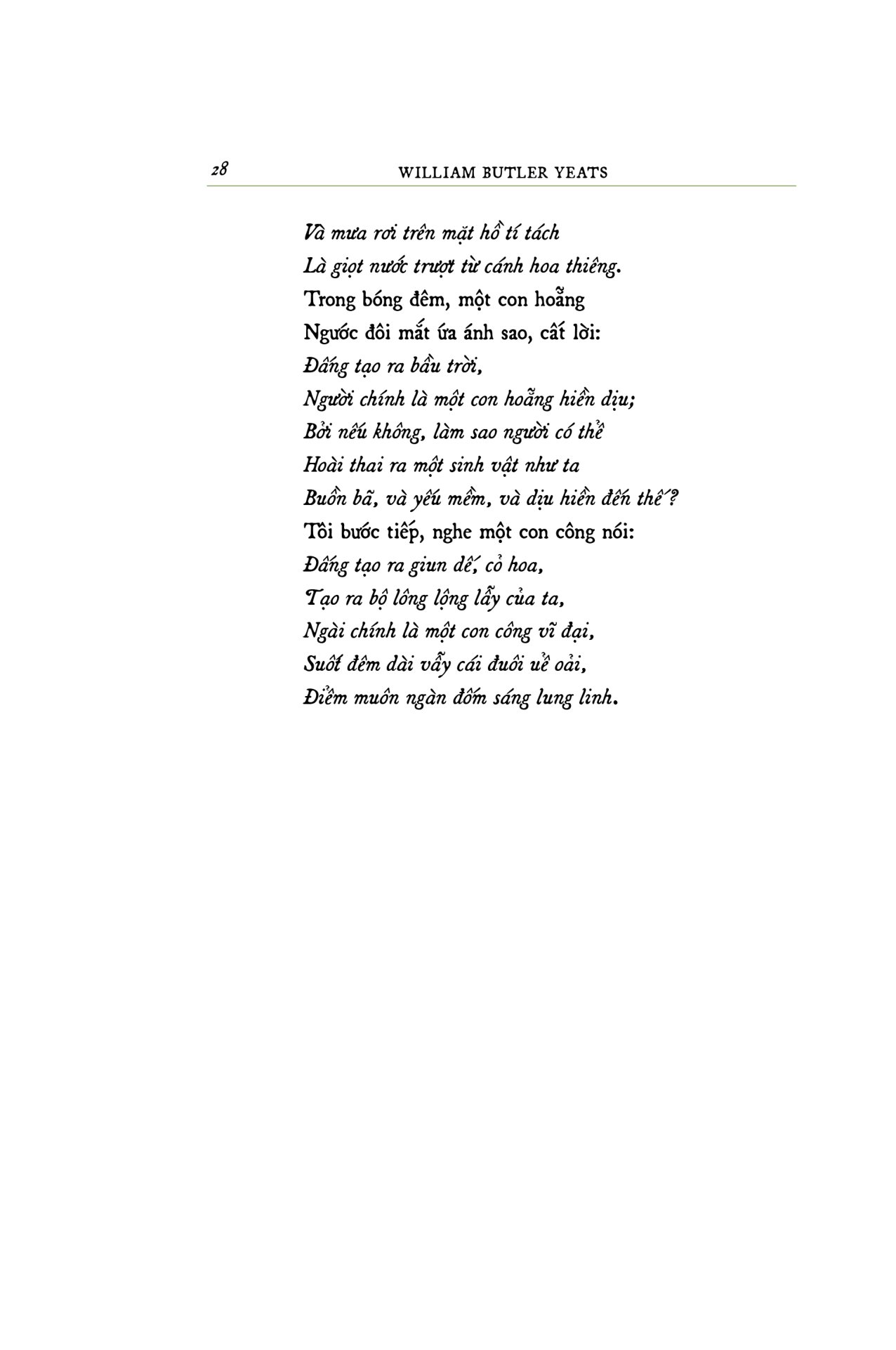 trăm năm nobel - tuyển tập thơ william butler yeats - ấn bản giới hạn - bìa cứng - Ảnh 11