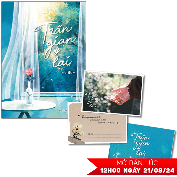 trần gian ở lại - bản đặc biệt - tặng kèm postcard 2 mặt cán ngọc trai đựng trong phong bì xinh đẹp
