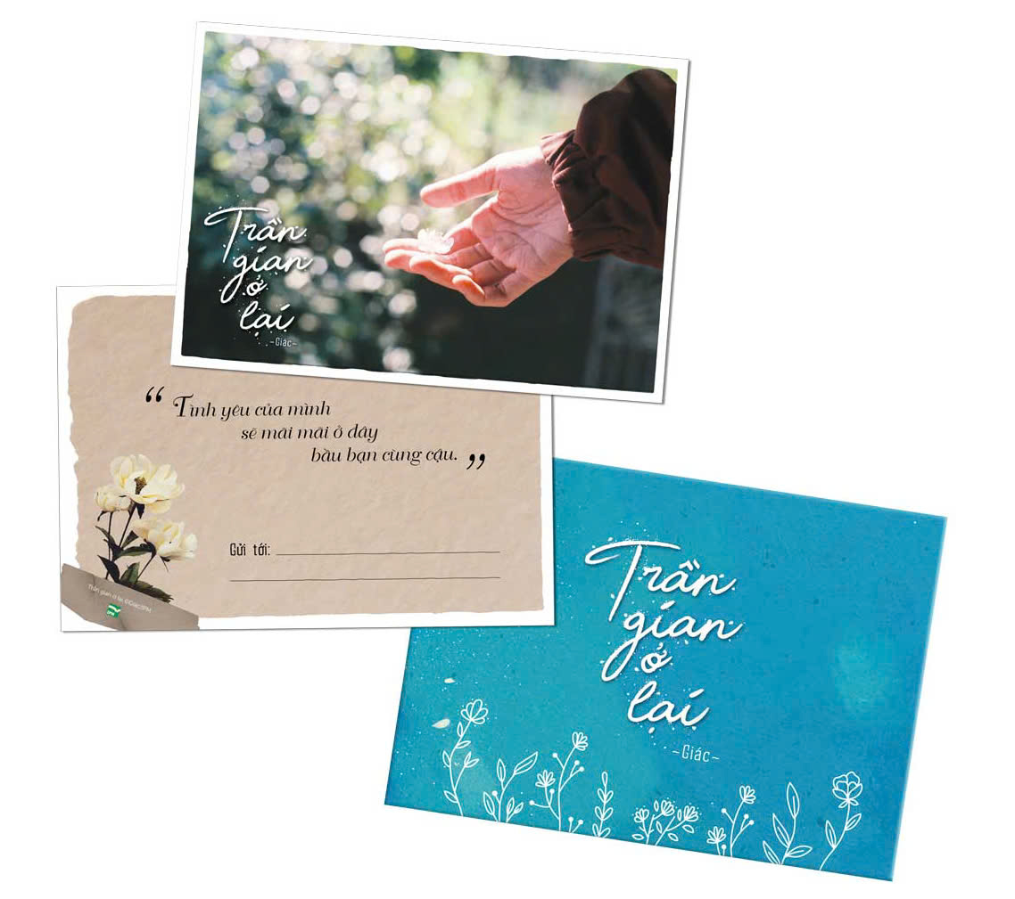 trần gian ở lại - bản đặc biệt - tặng kèm postcard 2 mặt cán ngọc trai đựng trong phong bì xinh đẹp - Ảnh 3