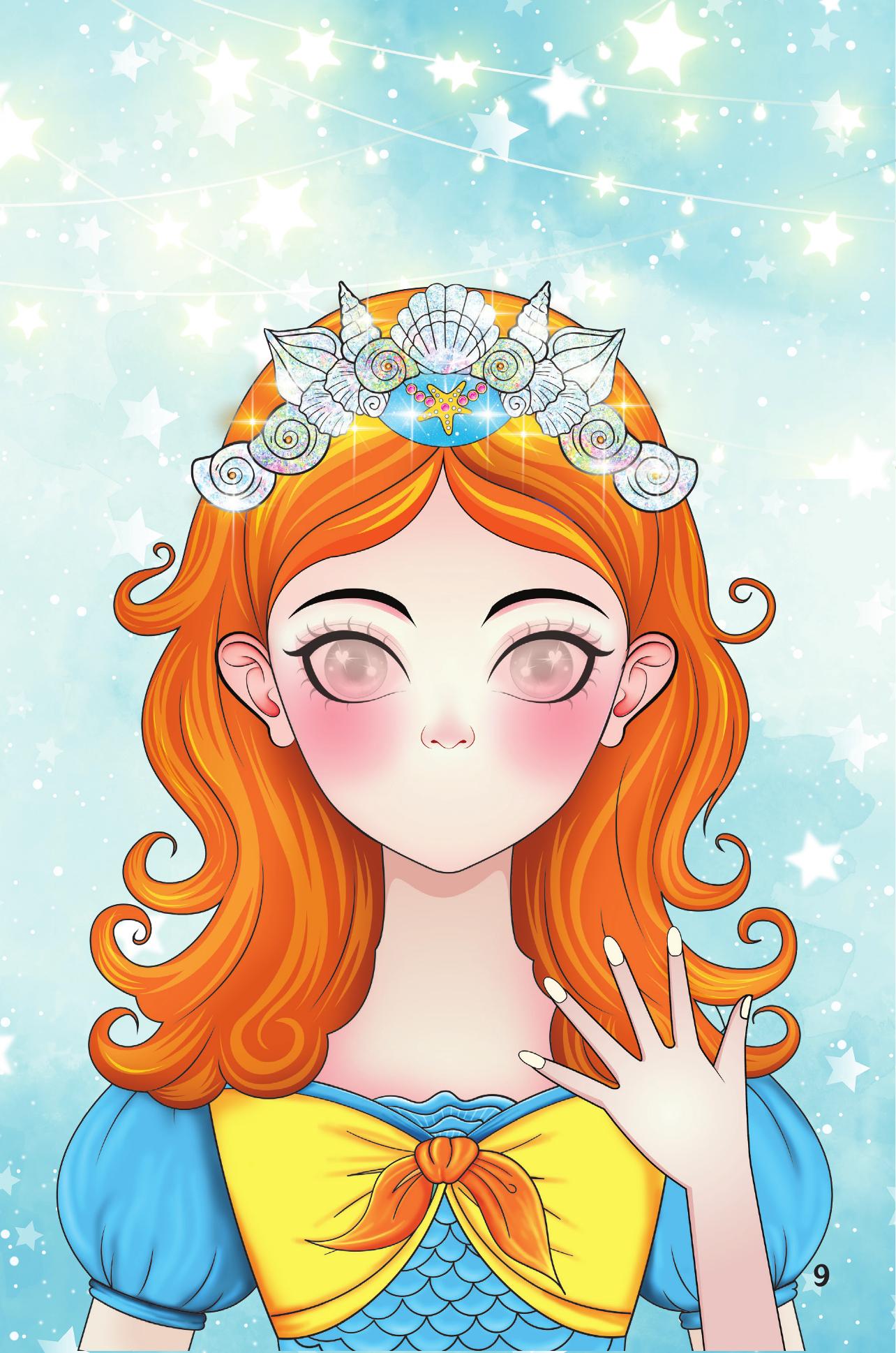 Trang Điểm Sáng Tạo - Bóc Dán Và Tô Màu - Công Chúa Đại Dương - Ảnh 11