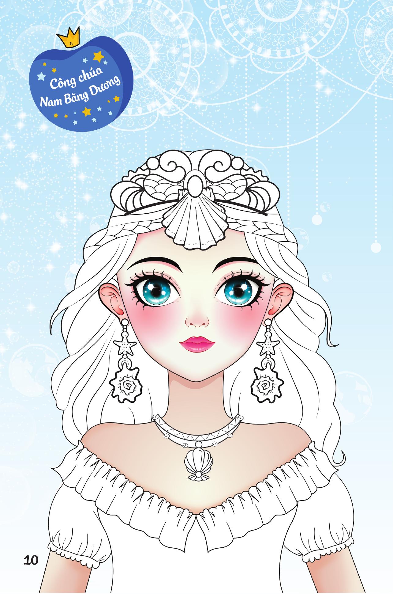 Trang Điểm Sáng Tạo - Bóc Dán Và Tô Màu - Công Chúa Đại Dương - Ảnh 12