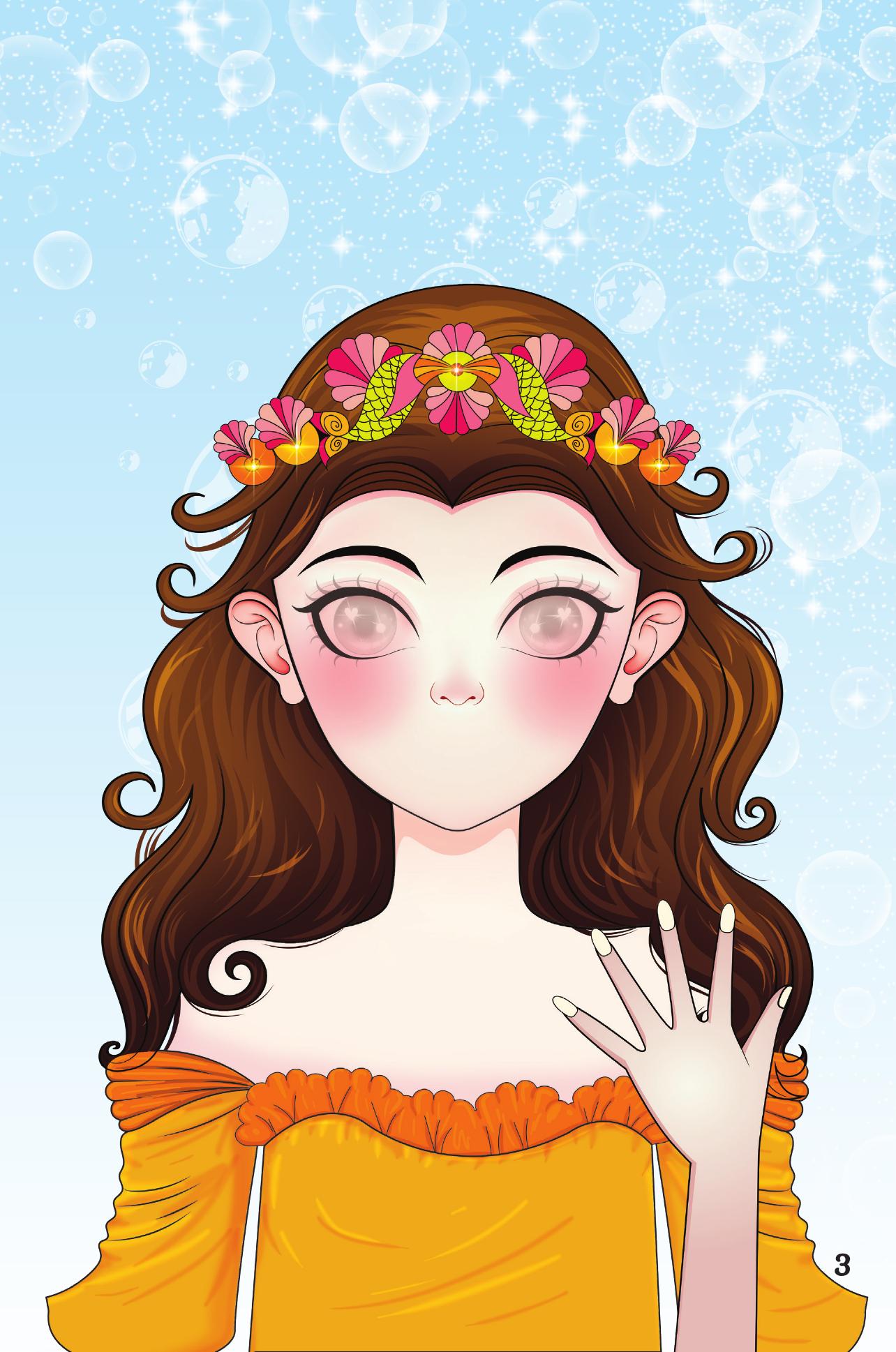 Trang Điểm Sáng Tạo - Bóc Dán Và Tô Màu - Công Chúa Đại Dương - Ảnh 5