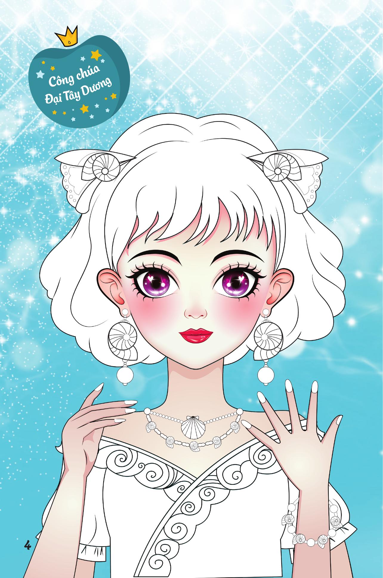 Trang Điểm Sáng Tạo - Bóc Dán Và Tô Màu - Công Chúa Đại Dương - Ảnh 6