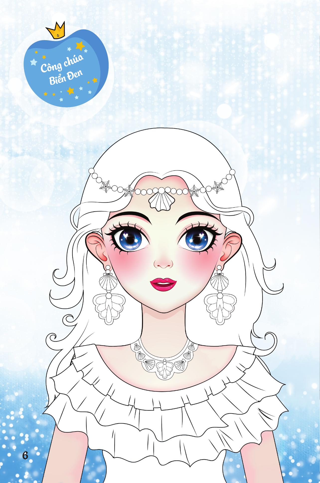 Trang Điểm Sáng Tạo - Bóc Dán Và Tô Màu - Công Chúa Đại Dương - Ảnh 8