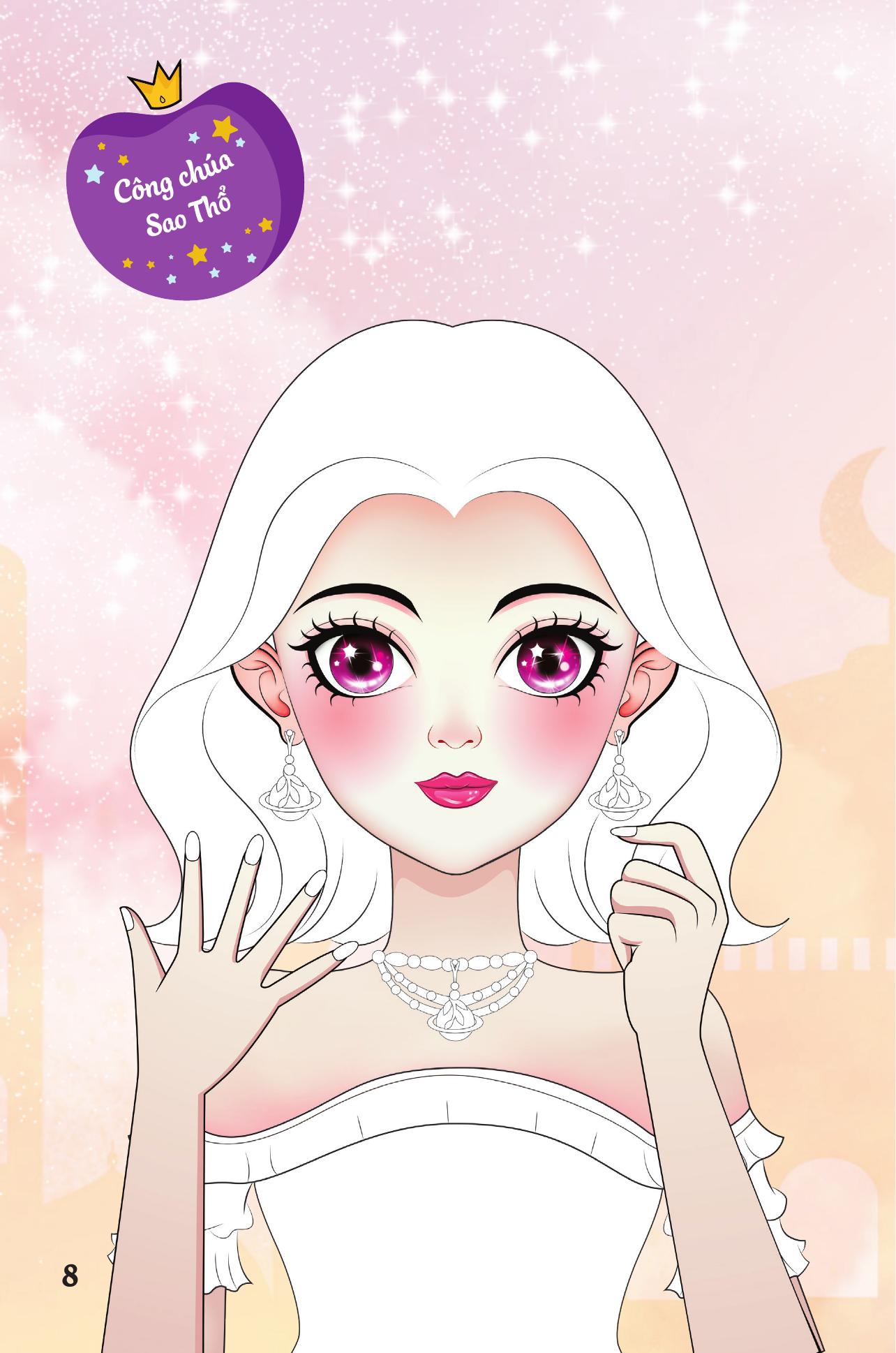 Trang Điểm Sáng Tạo - Bóc Dán Và Tô Màu - Công Chúa Thiên Hà - Ảnh 10