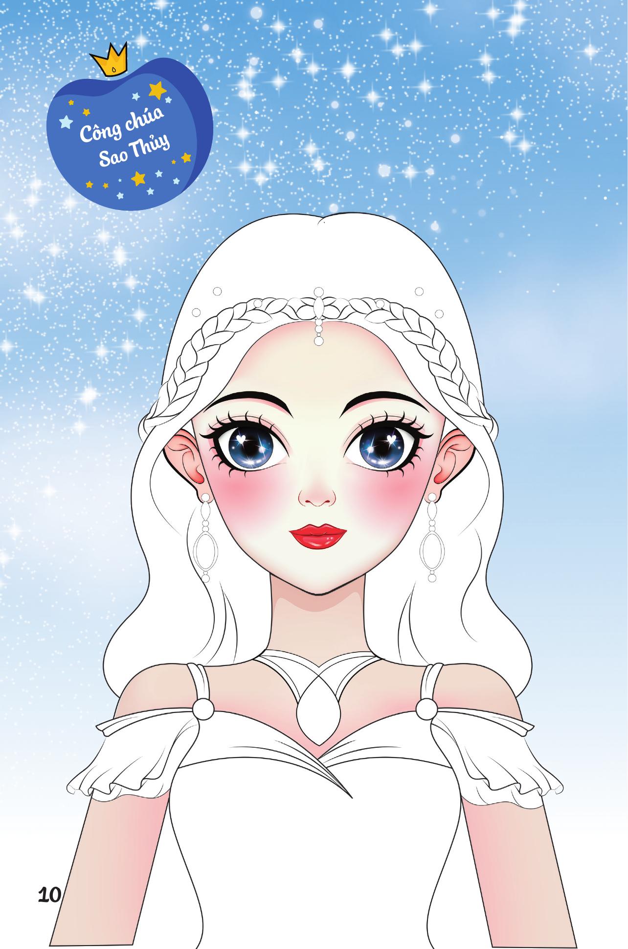 Trang Điểm Sáng Tạo - Bóc Dán Và Tô Màu - Công Chúa Thiên Hà - Ảnh 12