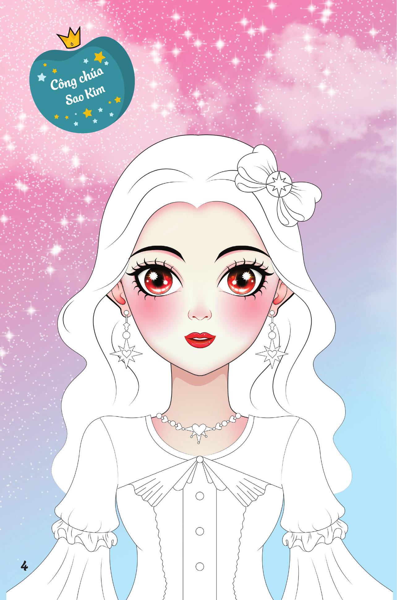 Trang Điểm Sáng Tạo - Bóc Dán Và Tô Màu - Công Chúa Thiên Hà - Ảnh 6