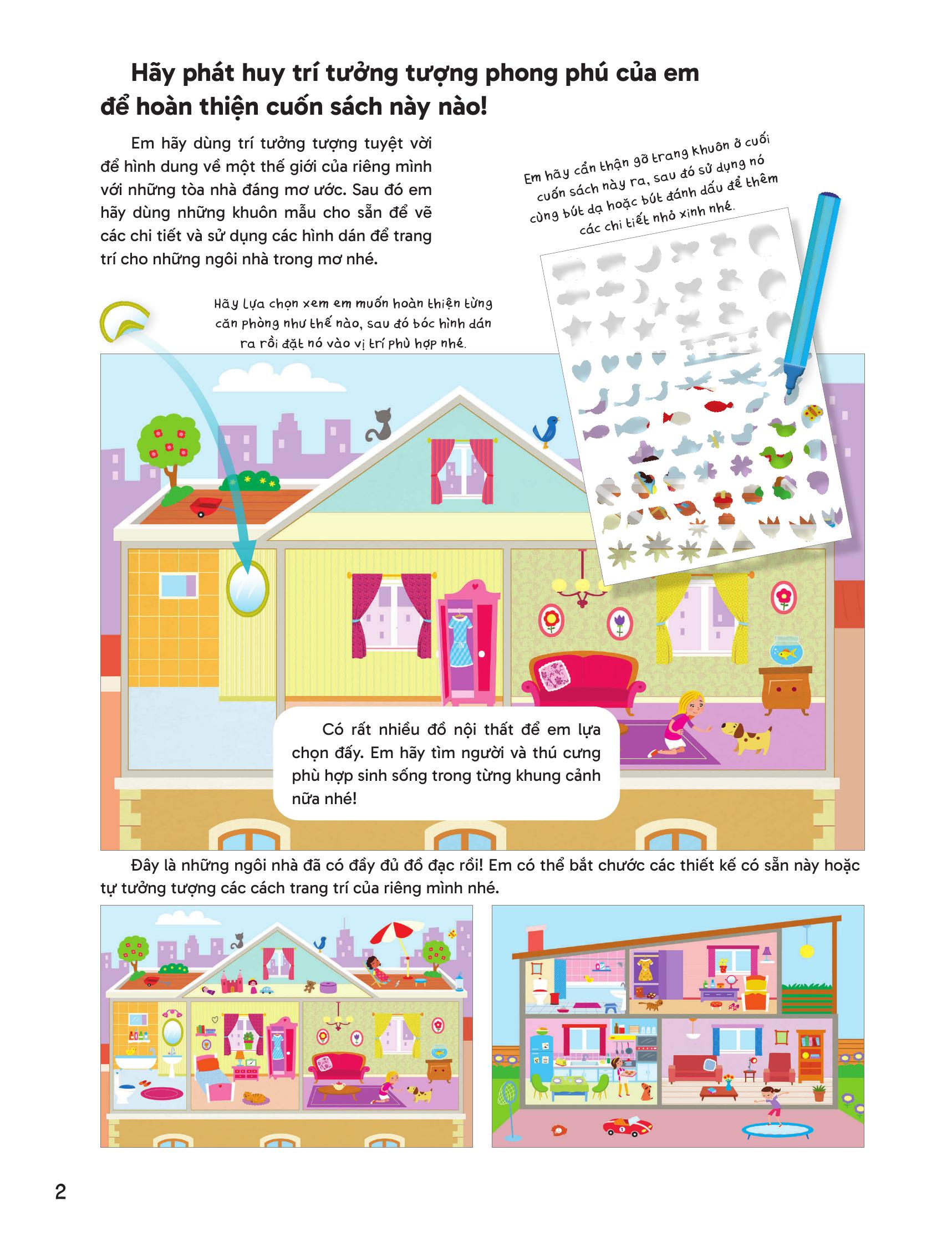 Trang Trí Ngôi Nhà - Với Gần 600 Miếng Dán Và Khuôn Hình Sáng Tạo - Bìa Cứng - Ảnh 4
