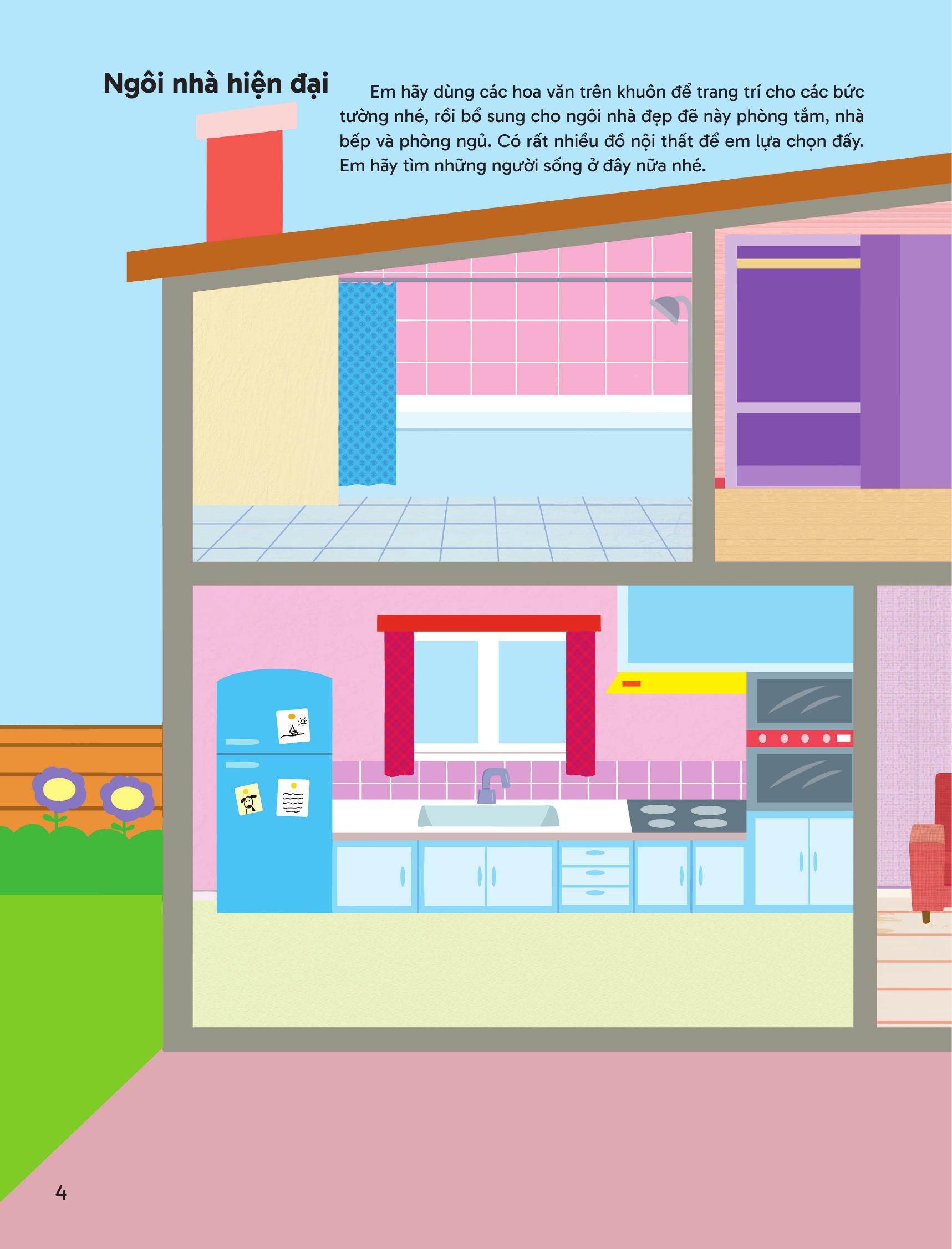 Trang Trí Ngôi Nhà - Với Gần 600 Miếng Dán Và Khuôn Hình Sáng Tạo - Bìa Cứng - Ảnh 6