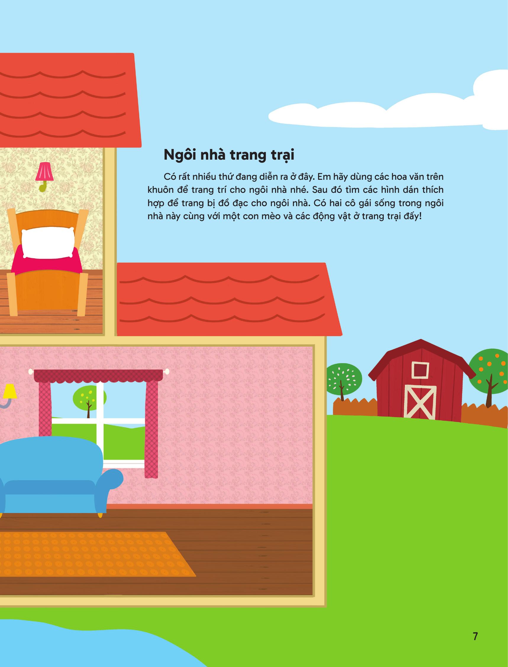 Trang Trí Ngôi Nhà - Với Gần 600 Miếng Dán Và Khuôn Hình Sáng Tạo - Bìa Cứng - Ảnh 9