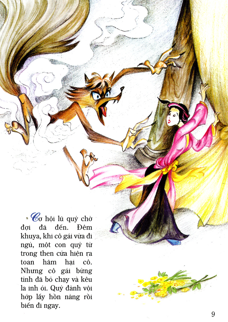 tranh truyện dân gian việt nam - anh học trò và ba con quỷ (tái bản 2024) - Ảnh 11