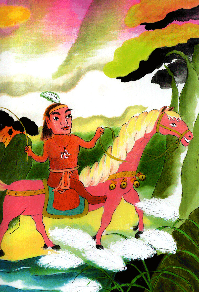 tranh truyện dân gian việt nam - bà chúa thượng ngàn (tái bản 2024) - Ảnh 5